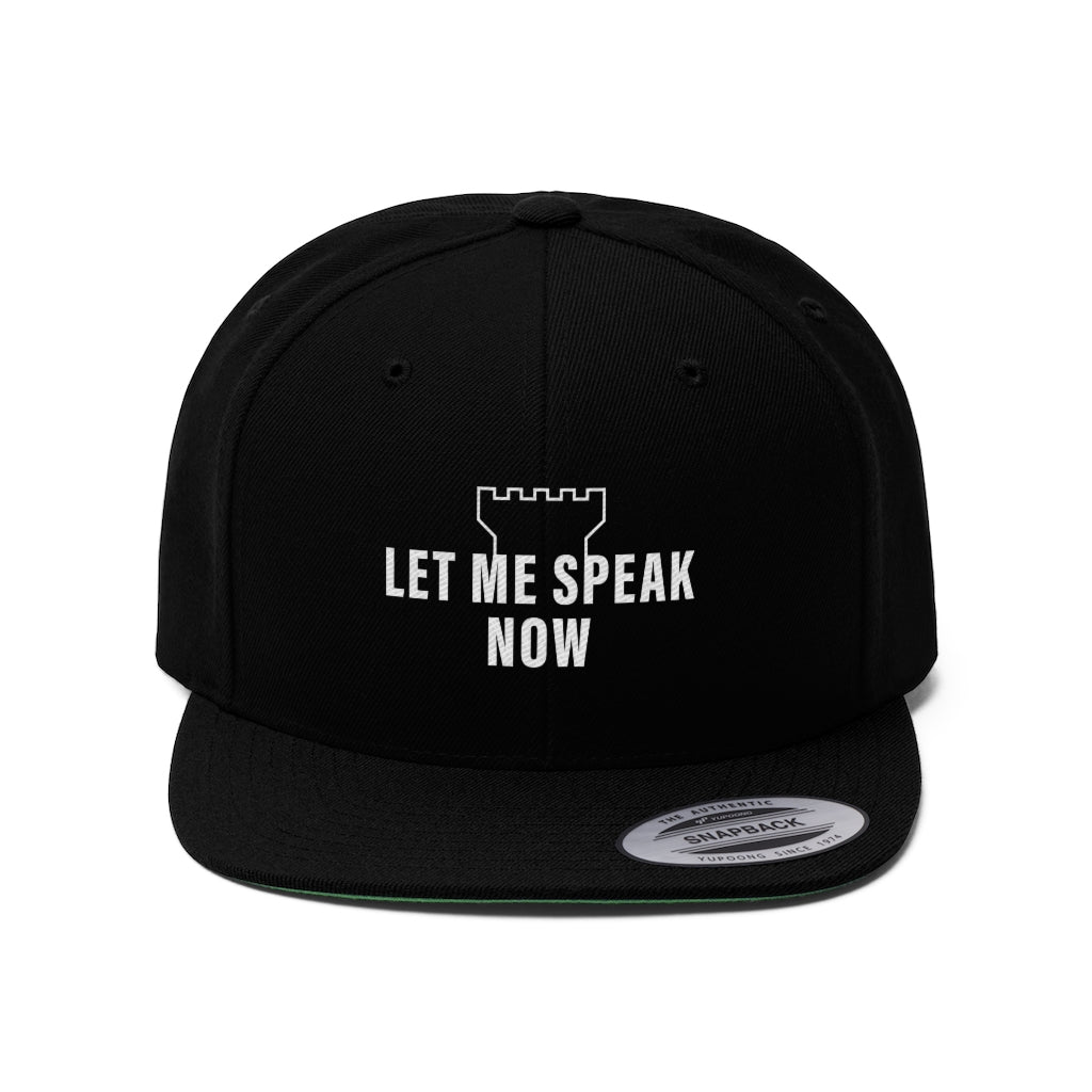 Let Me Speak Now (Unisex Twill Hat)
